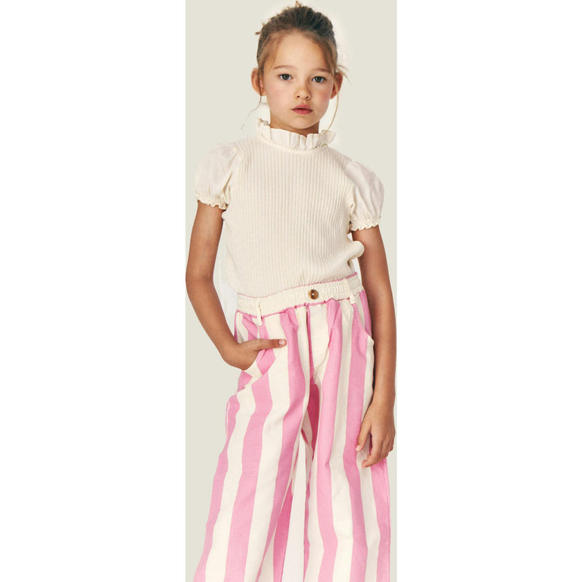 Mipounet SS26 Zoe Flammé, E T Shirt Ecru