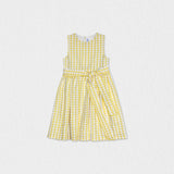 Etoile Girl Dress Sleeveless, Yellow Check