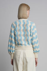 LUNA CARDI | IVORY + SKYE BLUE