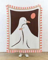 Lovebirds Knit Throw Blanket