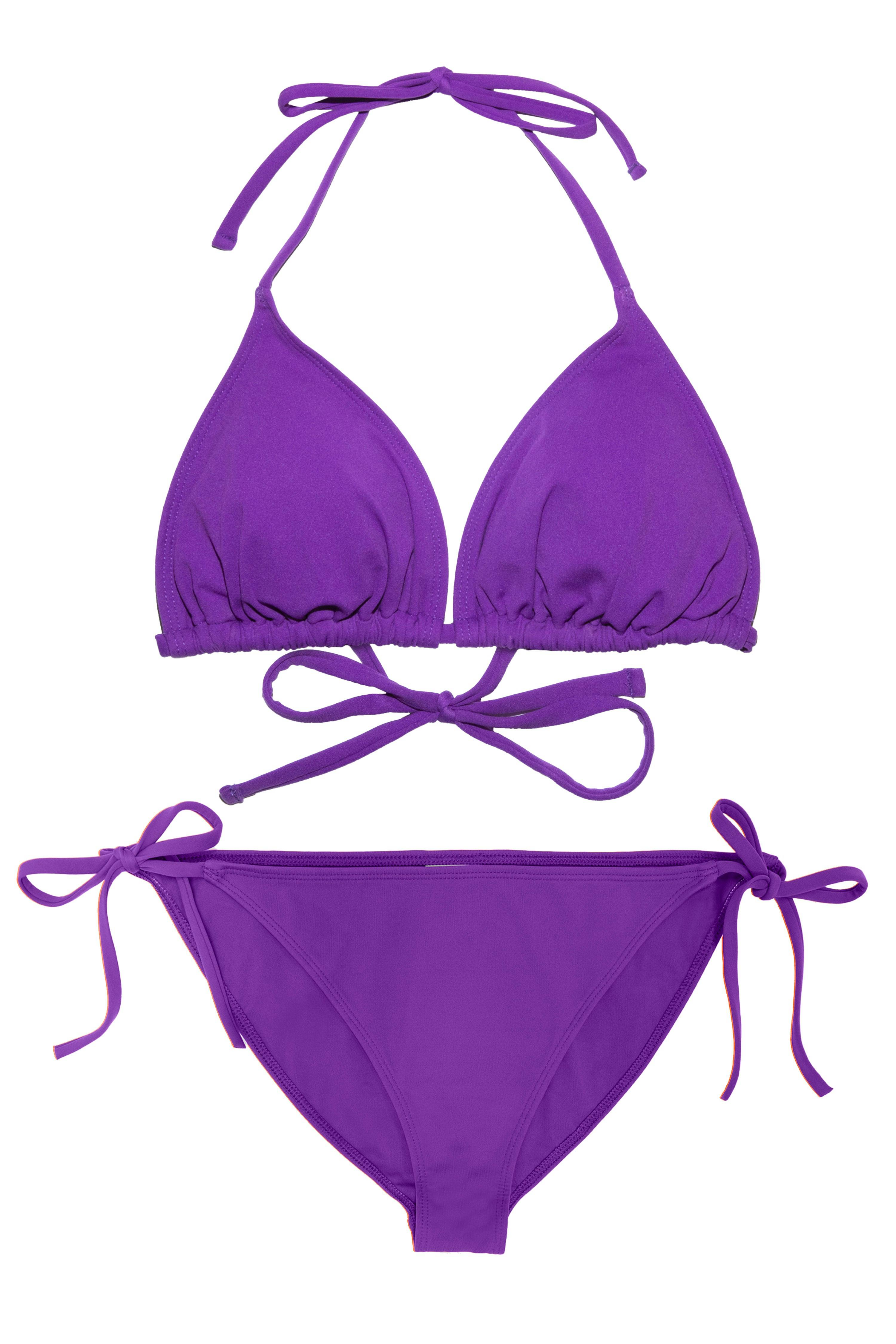 Maillot de bain deux pièces Ado, Mini Triangle & Bikini -Electric Purple