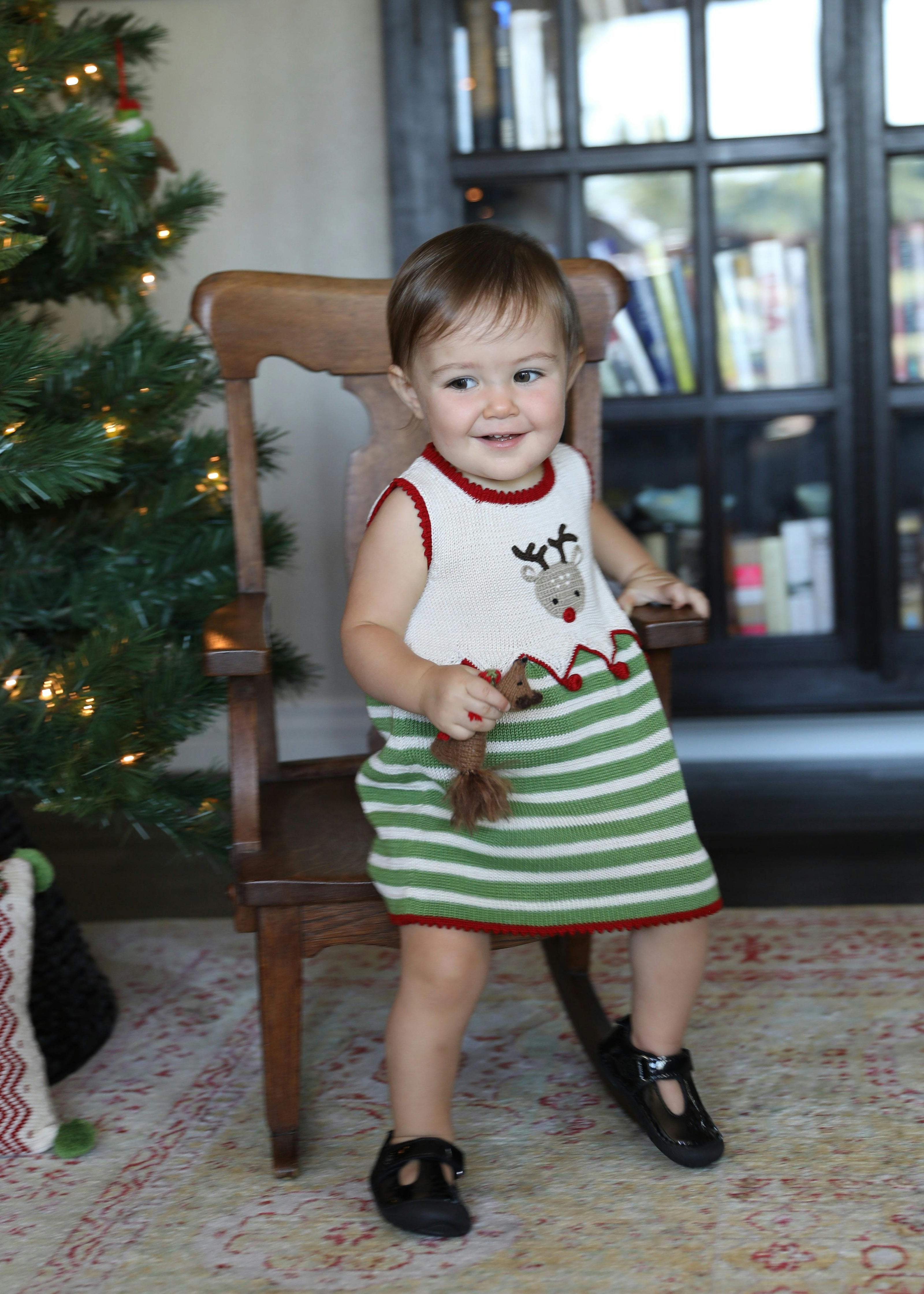 Knit Reindeer Dress