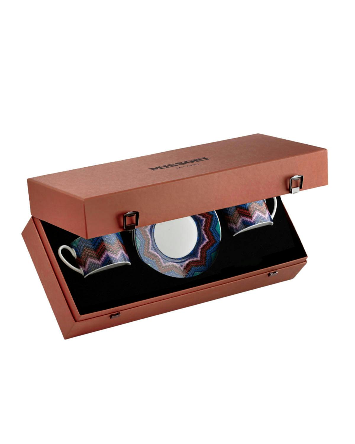 Tea Cup & Saucer STARLIGHT Set of 2 in Luxury Box - Ø 8,5 X H 6 Cm Cap. 22 Cl. - S.15,5 Cm