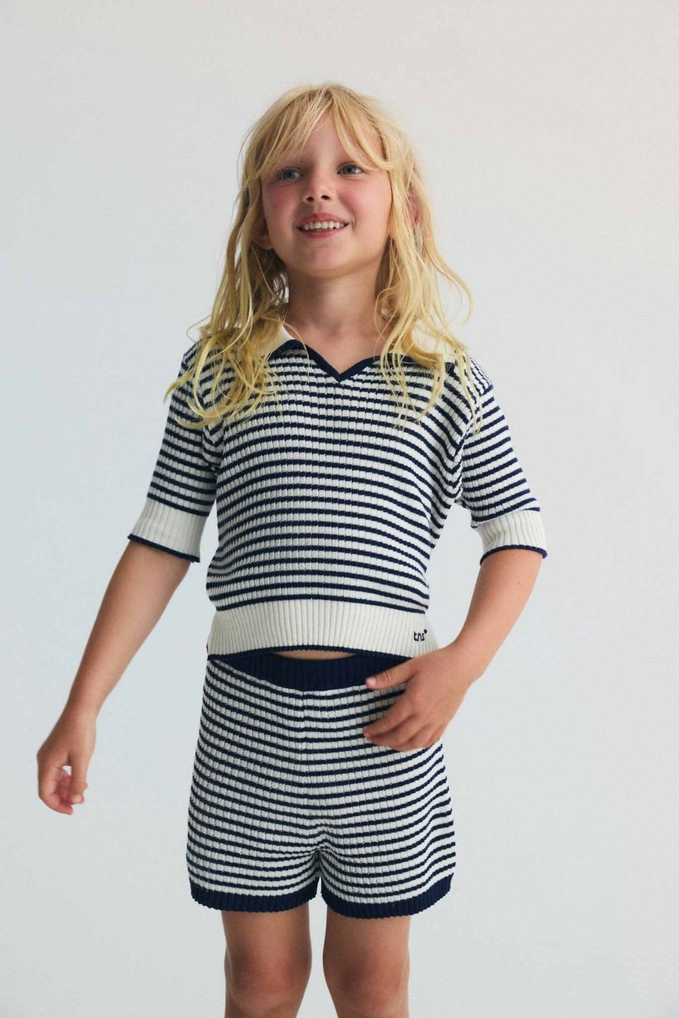 Azalea Short Summer Midnight Mini Knit Stripes