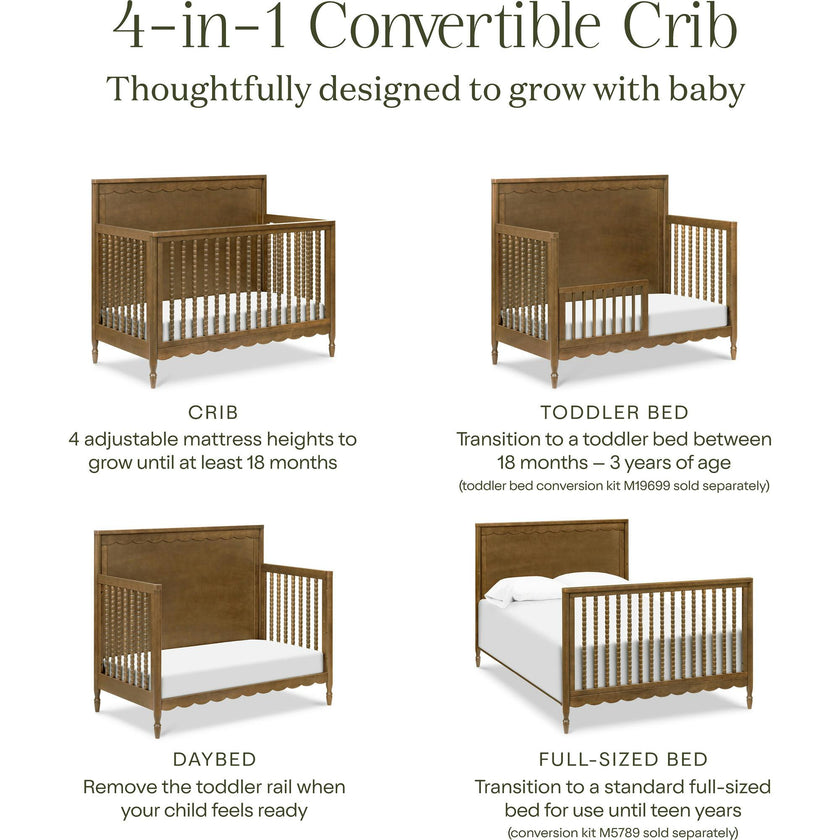 Ambrosia 4-in-1 Convertible Crib