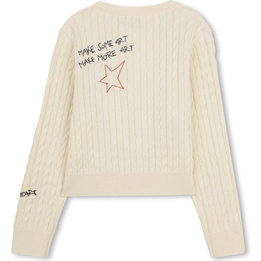 ZADIG & VOLTAIRE Embroidered Soft Cardigan - Off White