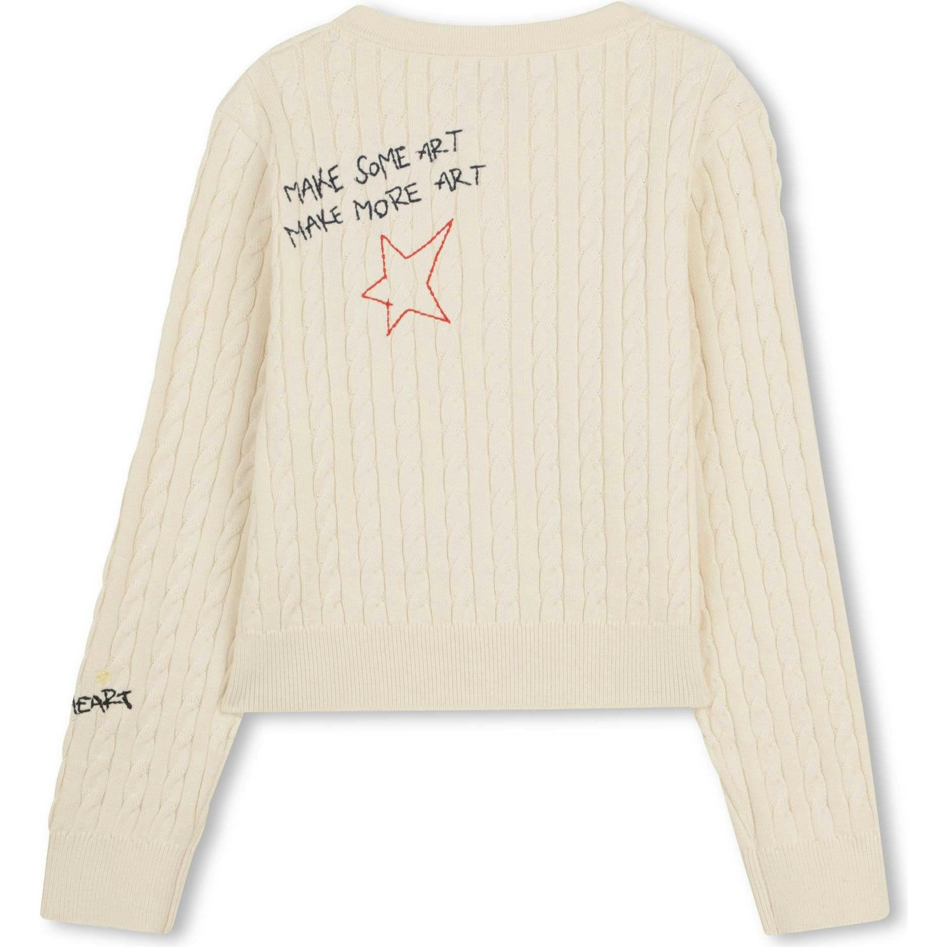 ZADIG & VOLTAIRE Embroidered Soft Cardigan - Off White