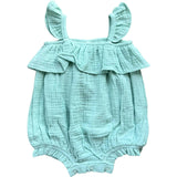 Gauze Bubble Romper Harbor Blue