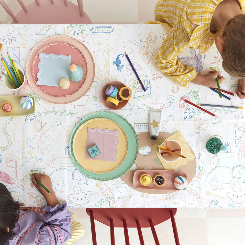 Color In Activity Tablecloth