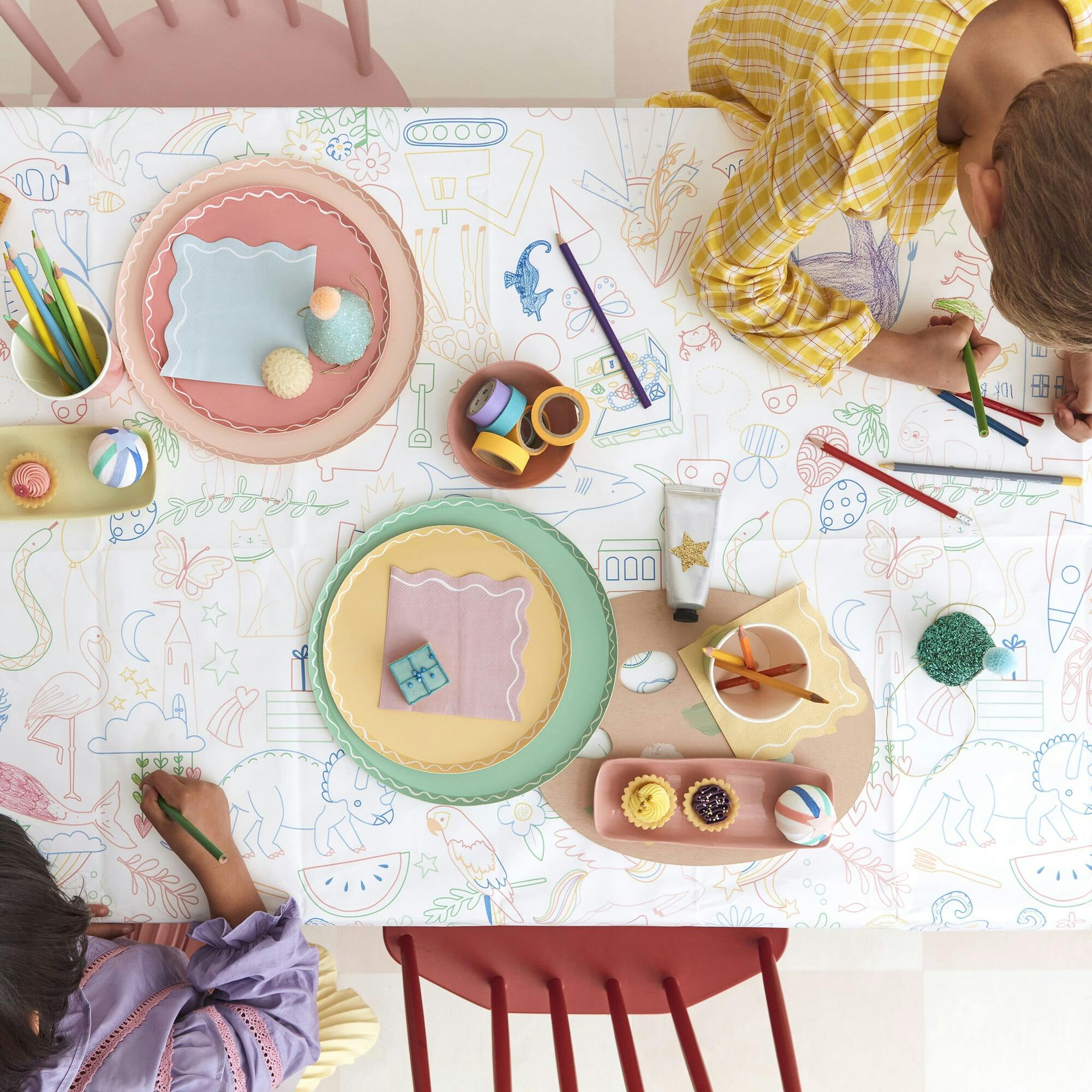 Color In Activity Tablecloth