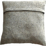 Hand Felted Wool Christmas Pillow - JOY Wreath Natural Gray - 20" Arcadia Home
