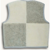 children's merino wool vest - cream & grey