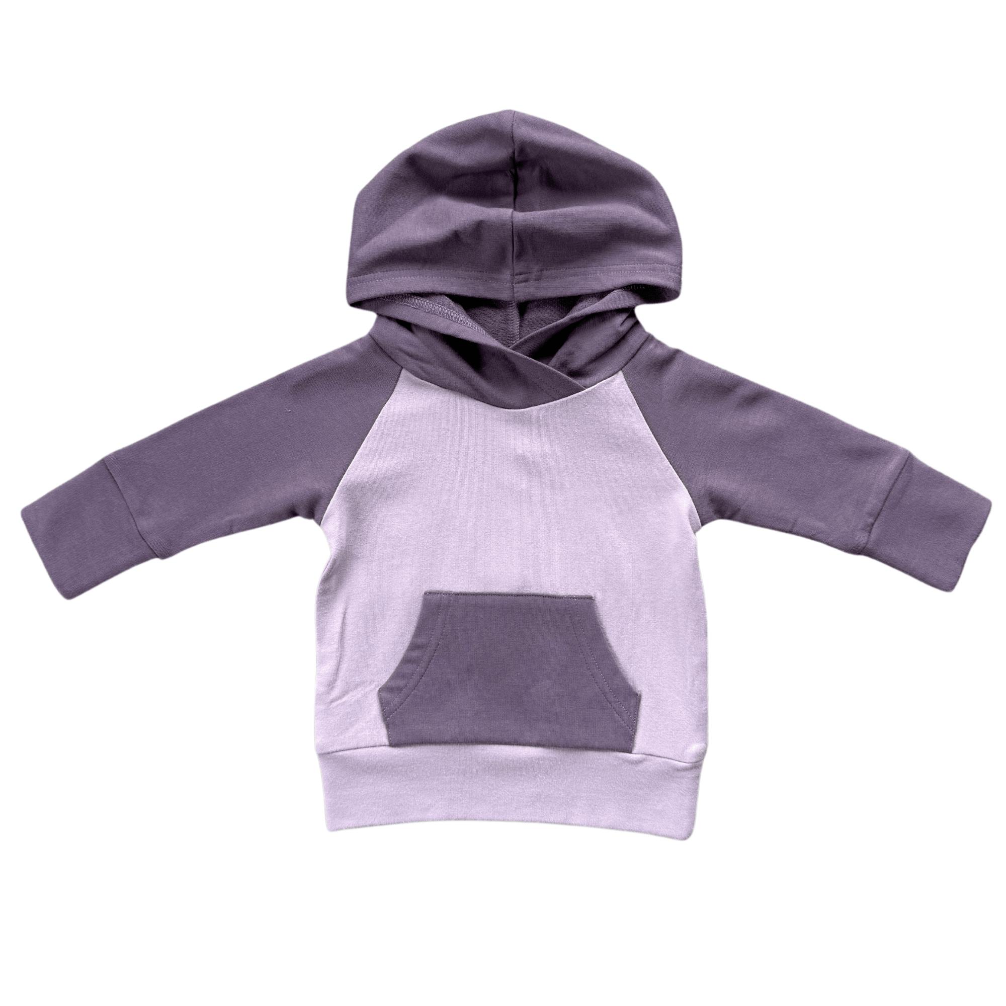Girls Raglan Hoodie in Plum