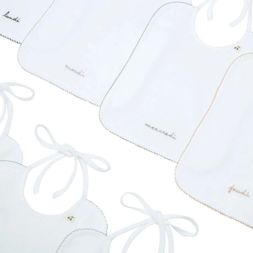 Embroidered Day Of The Week Bibs
