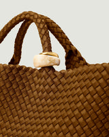 St. Barths Medium Tote Beads | Teak