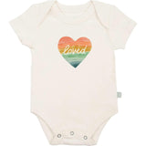 graphic bodysuit | loved rainbow heart
