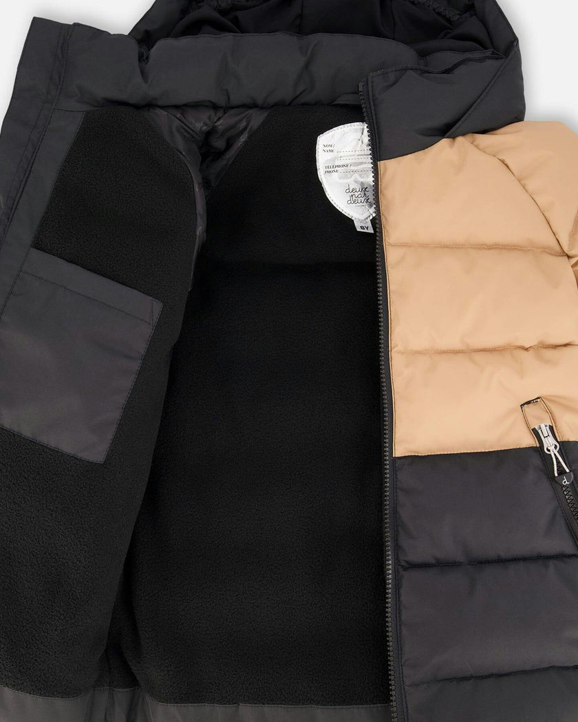 Colorblocked Puffy Winter Coat