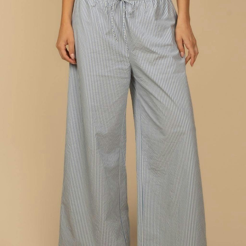 Drawstring Wide-Leg Pant