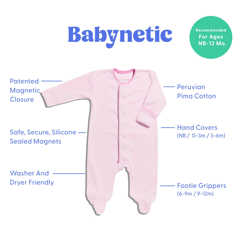 Magnetic Footie - Petal Pink