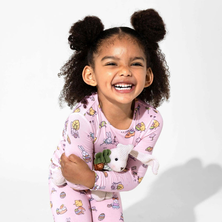 Easter Pink Bamboo Kids Pajamas