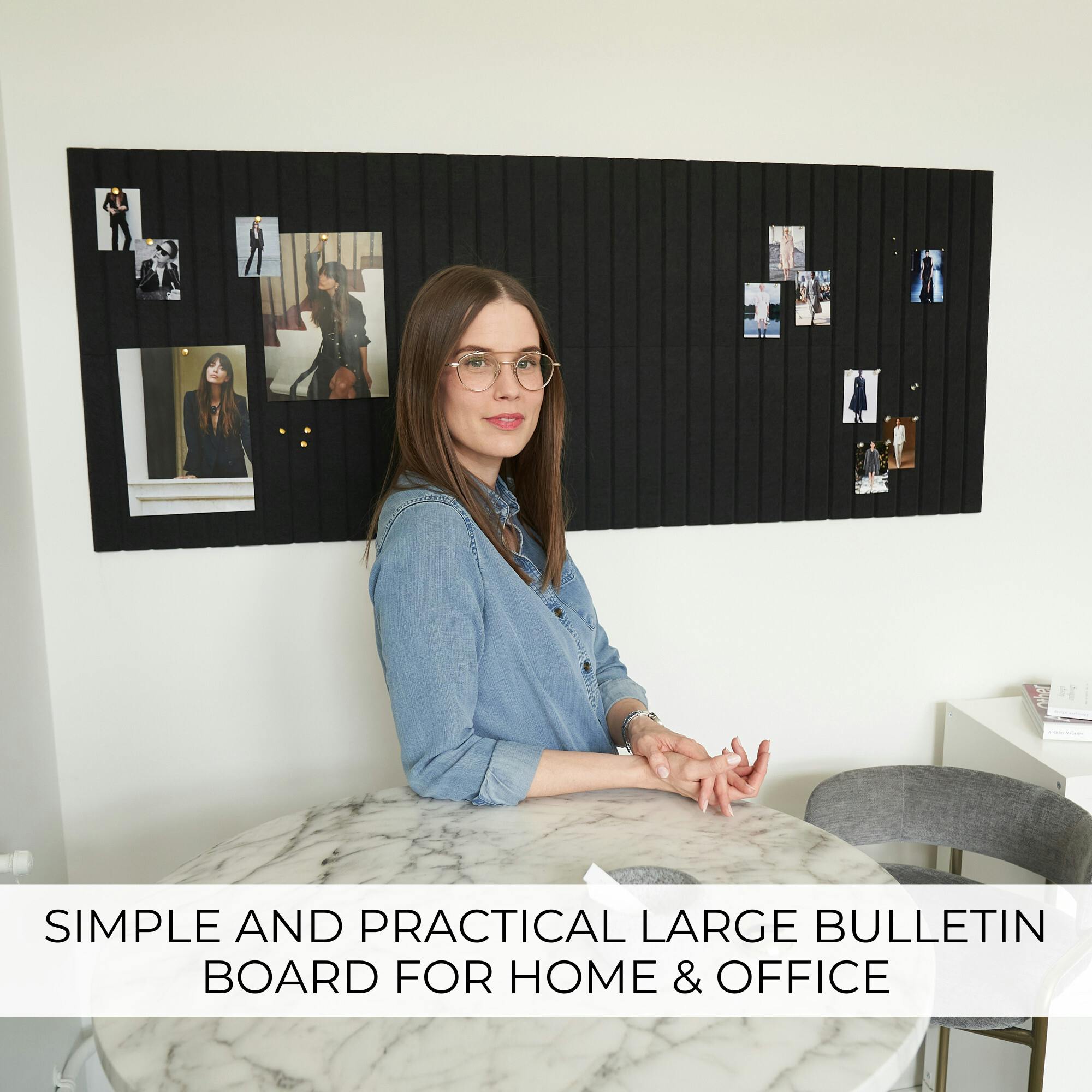 Large Felt Bulletin Board - Stylish 35