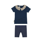 Floral Collar Two Piece Set