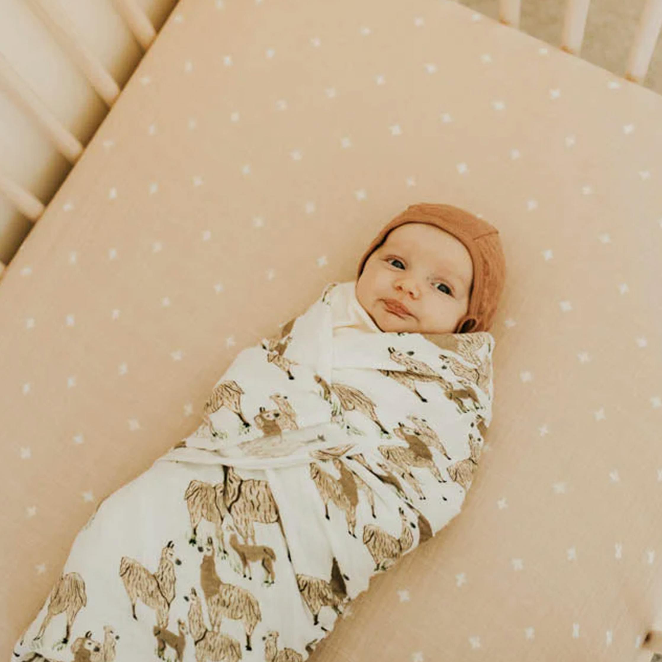 Cotton Muslin Swaddle Blanket - Llama Llama