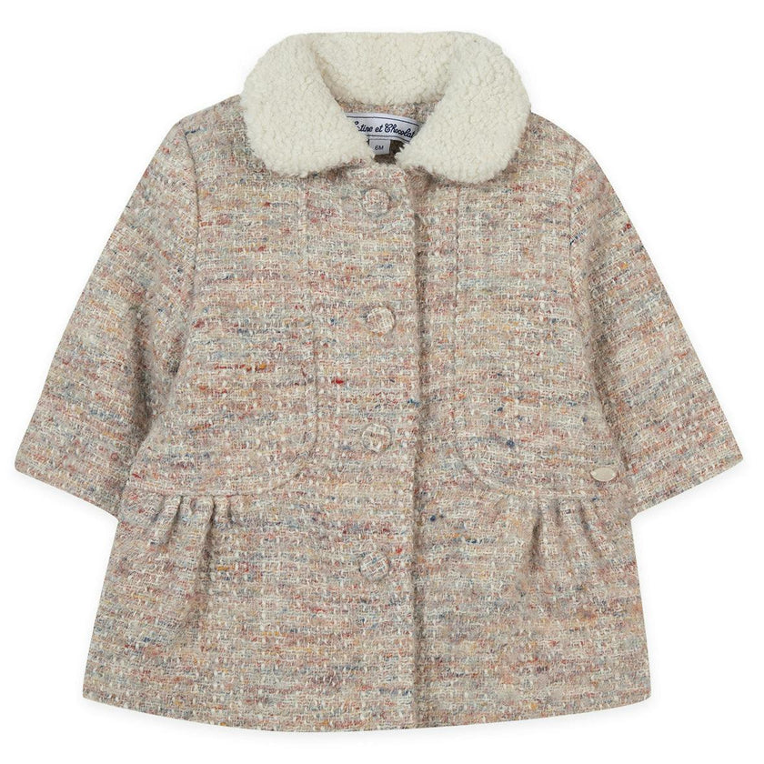 TARTINE ET CHOCOLAT Collared Baby Pea Coat