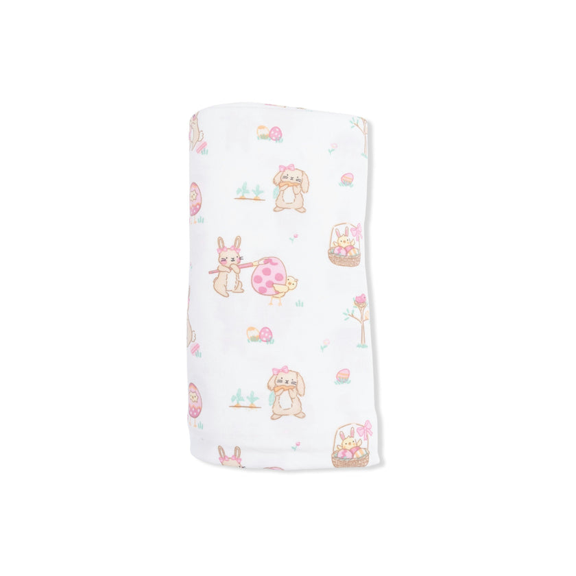 Easter Egg Hunt Pink - Swaddle Blanket