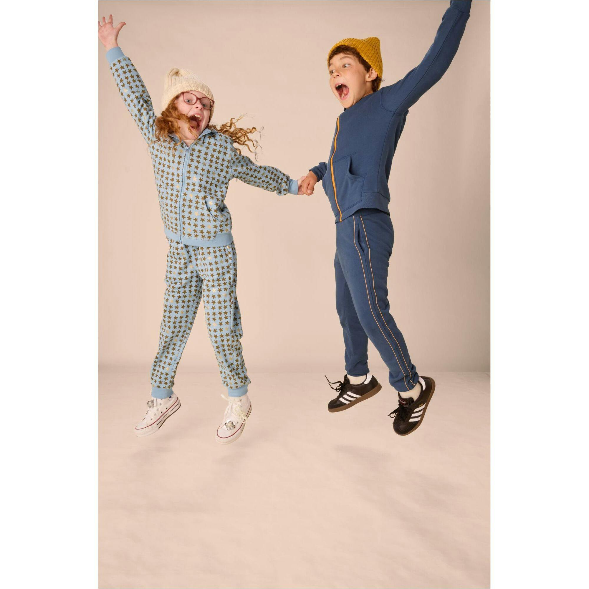 Side Stitch Joggers, Blue