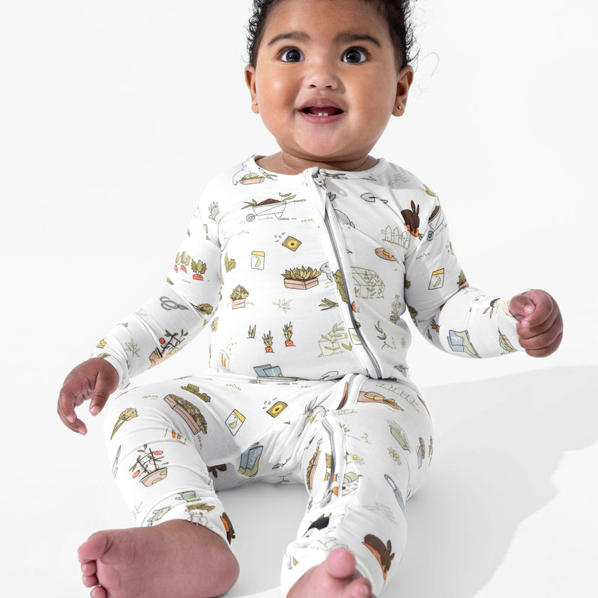 Bunny Garden Bamboo Convertible Footie
