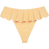 Women'S Canary Stripe Tamarindo Ruffle, Stripes