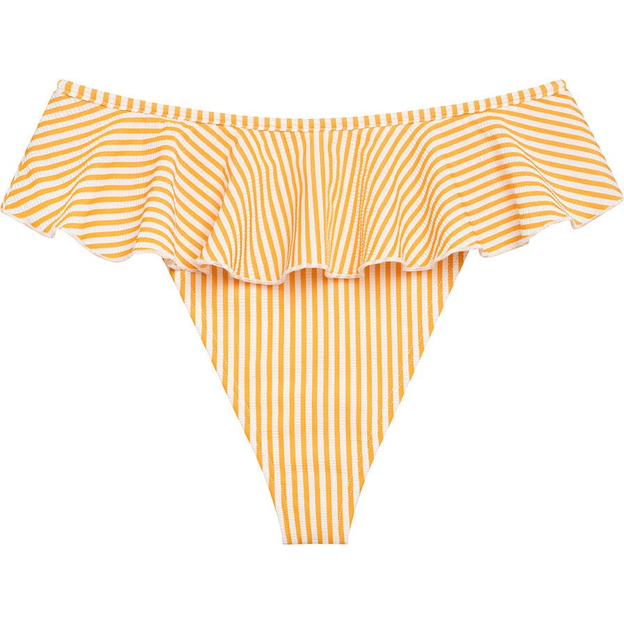 Women'S Canary Stripe Tamarindo Ruffle, Stripes