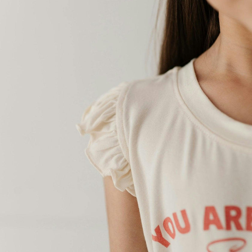 Girls Sleeveless Top in You are Cherry Sweet