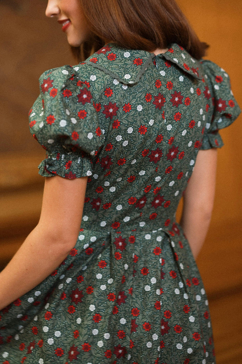 Sophia Dress in Evergreen Merry Ditsy