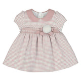 Pink Peter Pan Collar Smocked Dress