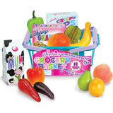 18" Doll Grocery Basket & Food Set