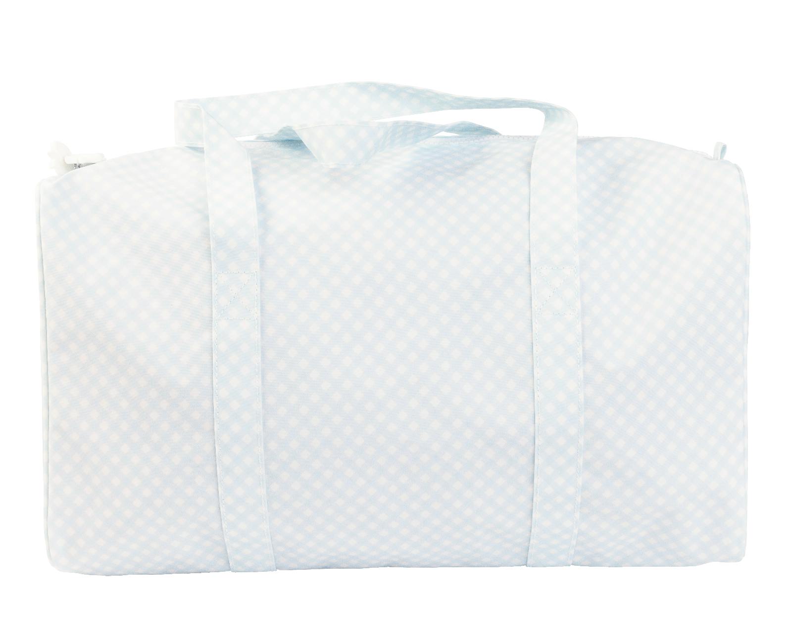 The Duffle Bag in Blue Gingham