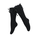 Ruffled Ribbon Long Socks