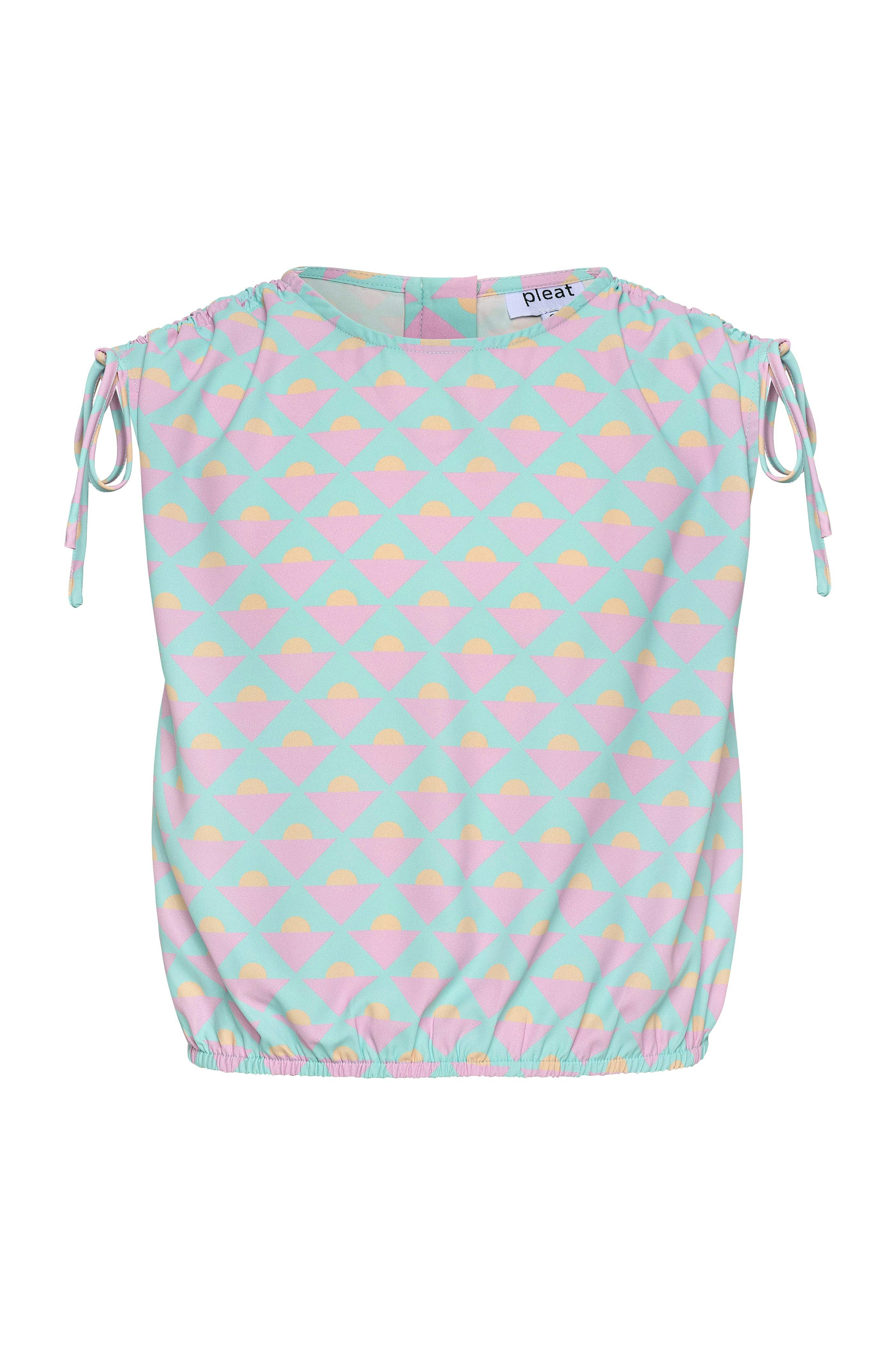 Emma Top w/ Ties Abstract Horizon