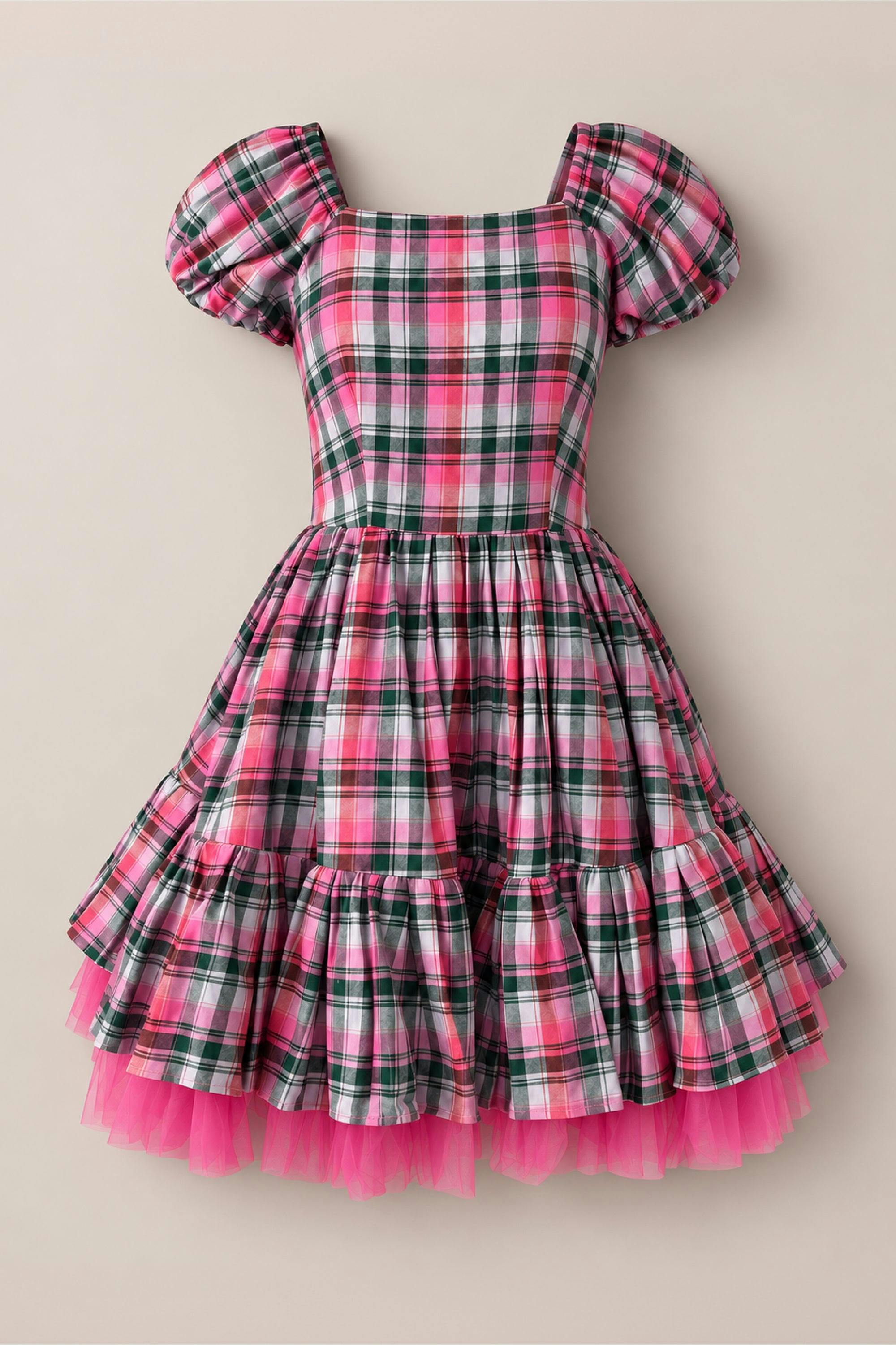Scottie Dress in Vibrant Plaid