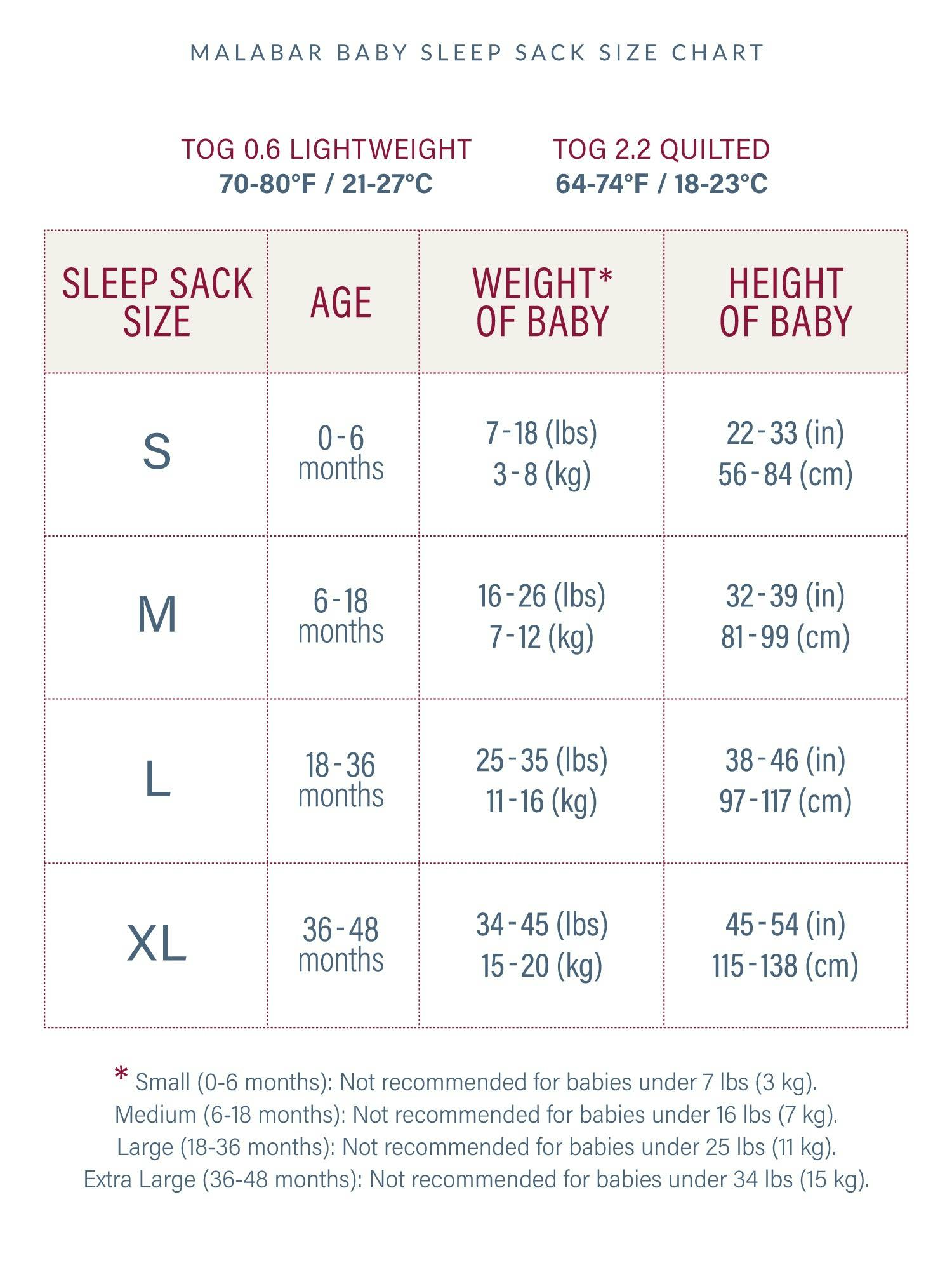 TOG 0.6 (Lightweight) Wearable Blanket Baby Sleep Sack