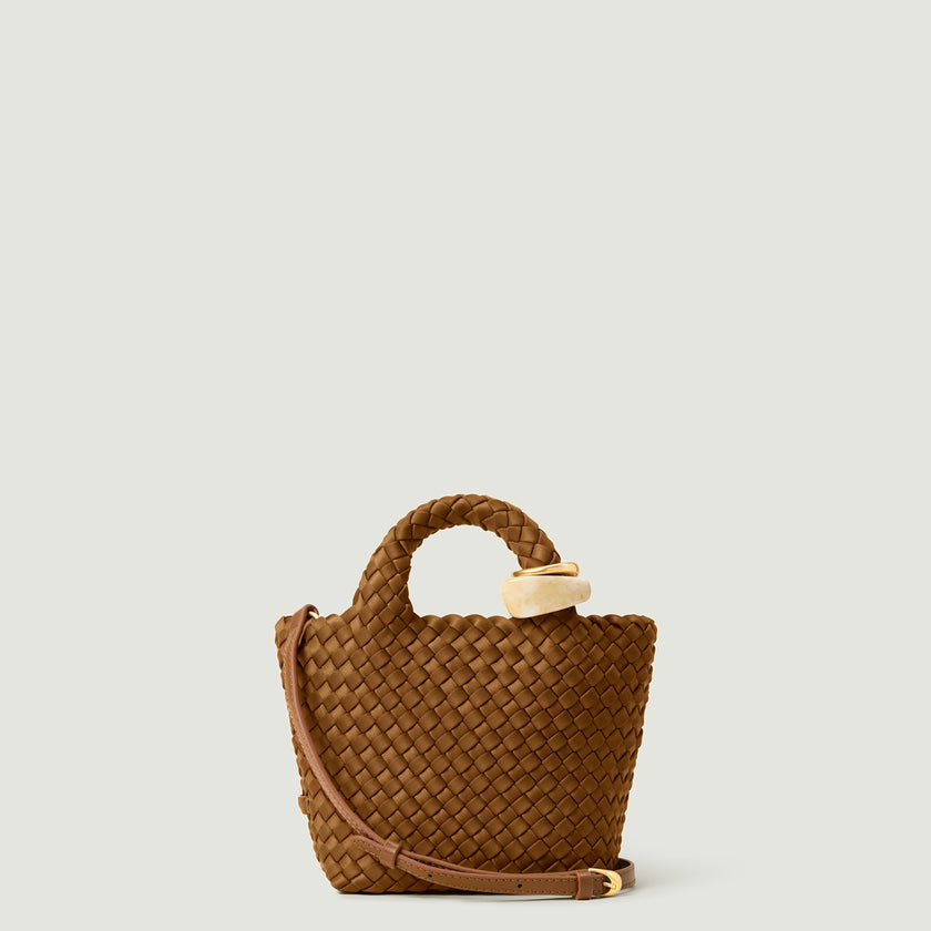 St. Barths Petit Tote Beads | Teak