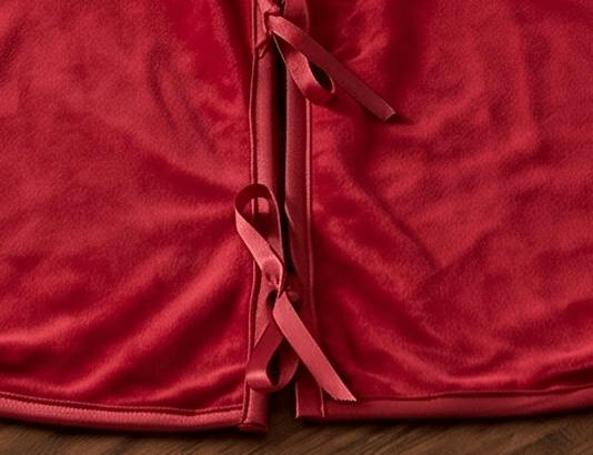 Luxurious Classic Velvet Garnet Red Christmas Tree Skirt