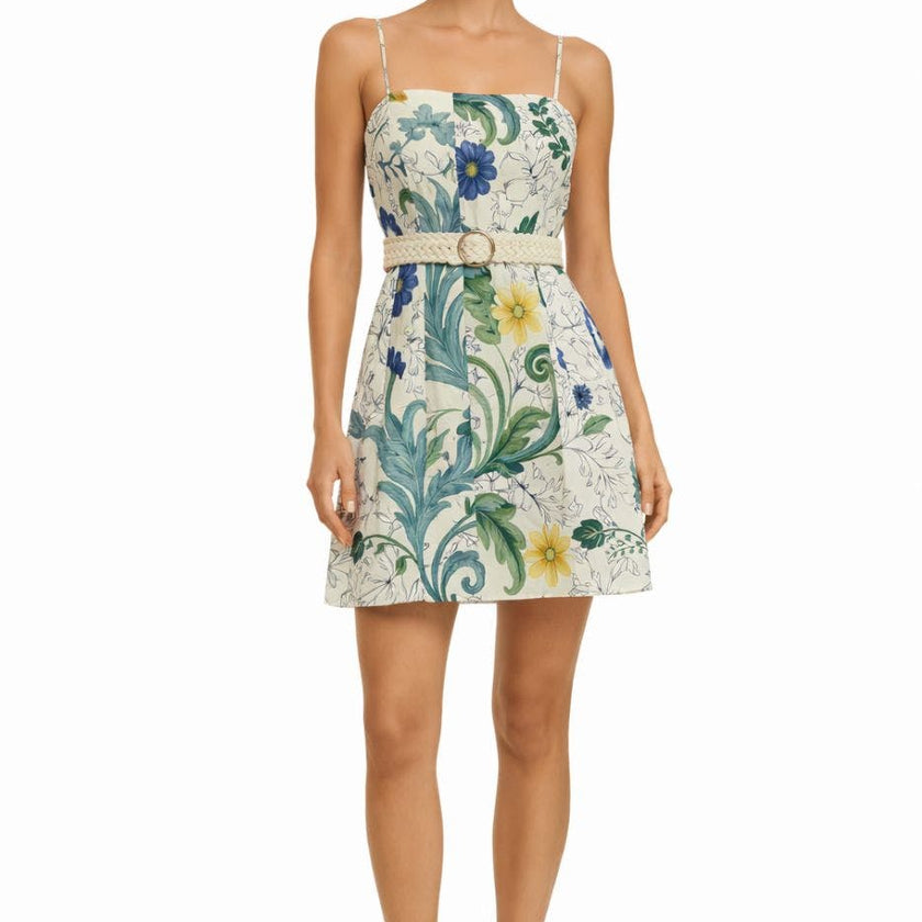 Megan Multi Floral Daisy Mini Dress