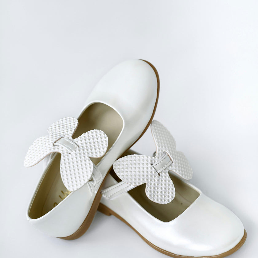 White Shoes With Butterfly