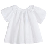 White Lace-Trim Bow Skirt Set