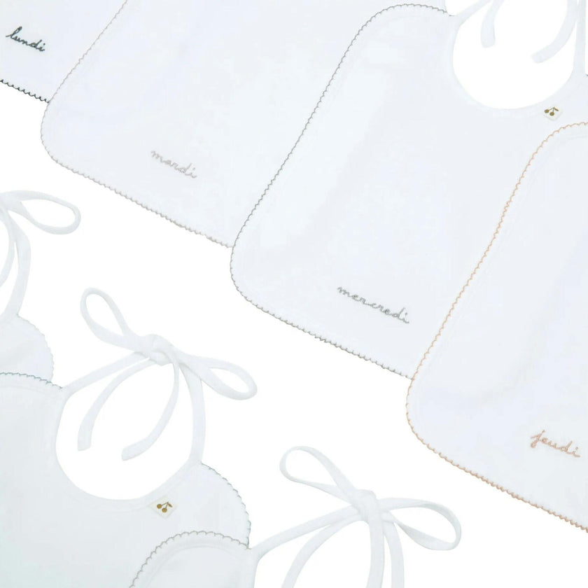 Embroidered Day Of The Week Bibs