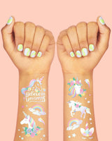 Unicorn Tats - 52 foil temporary tattoos
