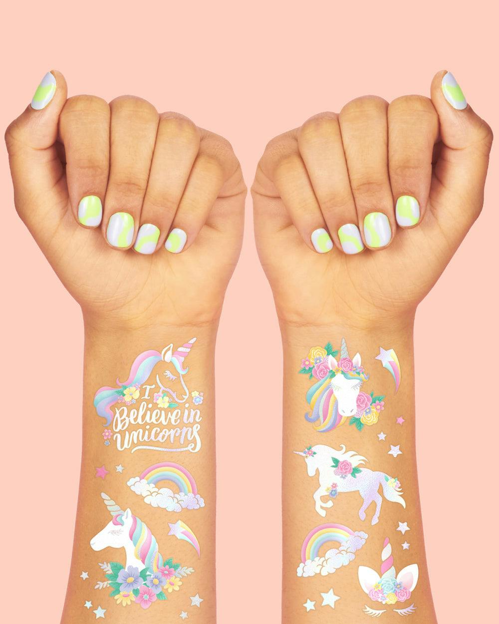 Unicorn Tats - 52 foil temporary tattoos